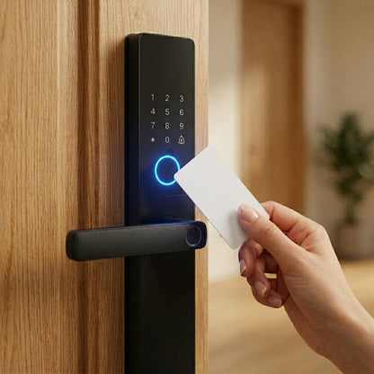 Smart Door Handle Lock – Fingerprint, Keypad & App Control | GadgetsForAll