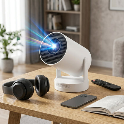 Portable Smart Projector – Android 14, Wi‑Fi & Auto Keystone | GadgetsForAll
