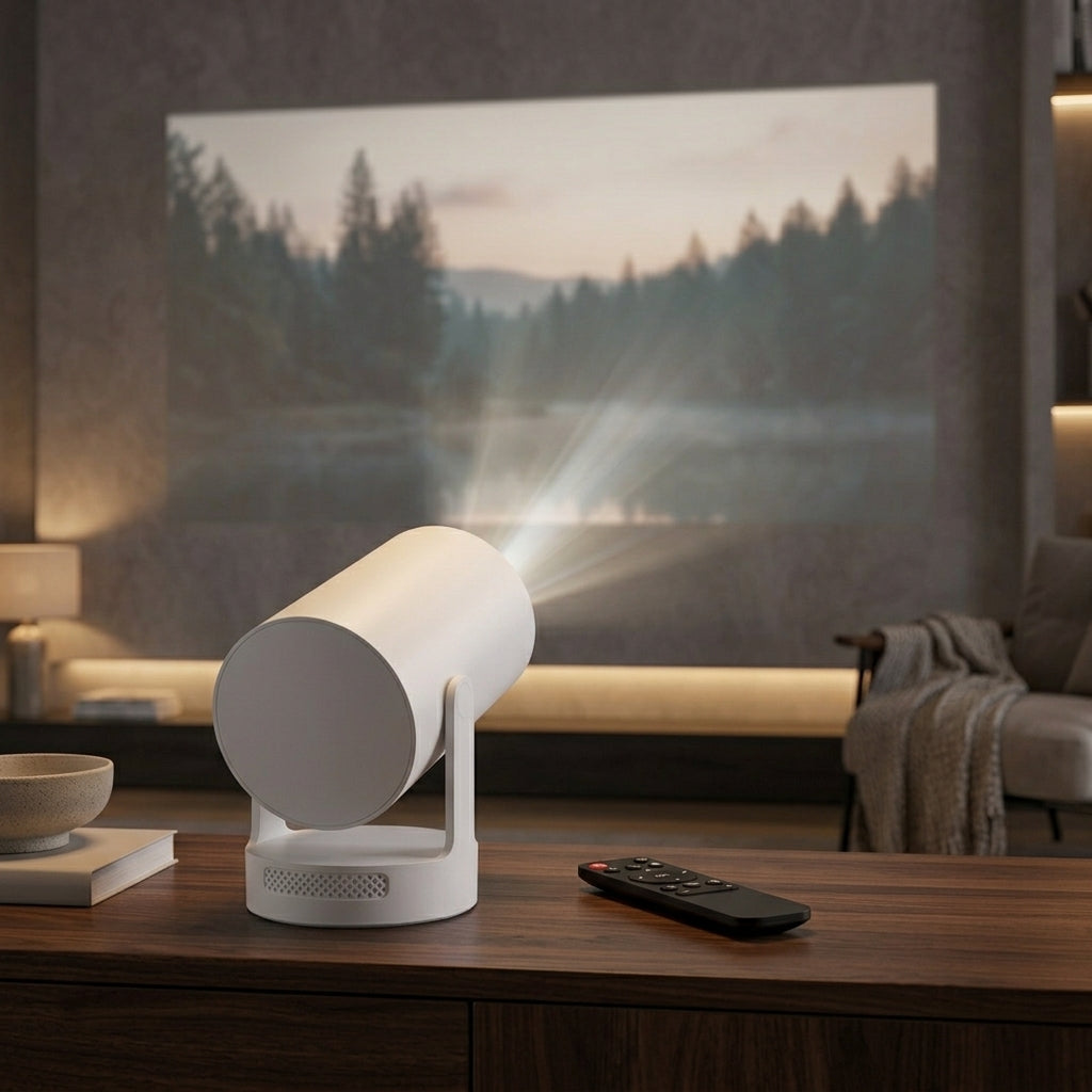 Portable Smart Projector – Android 14, Wi‑Fi & Auto Keystone | GadgetsForAll